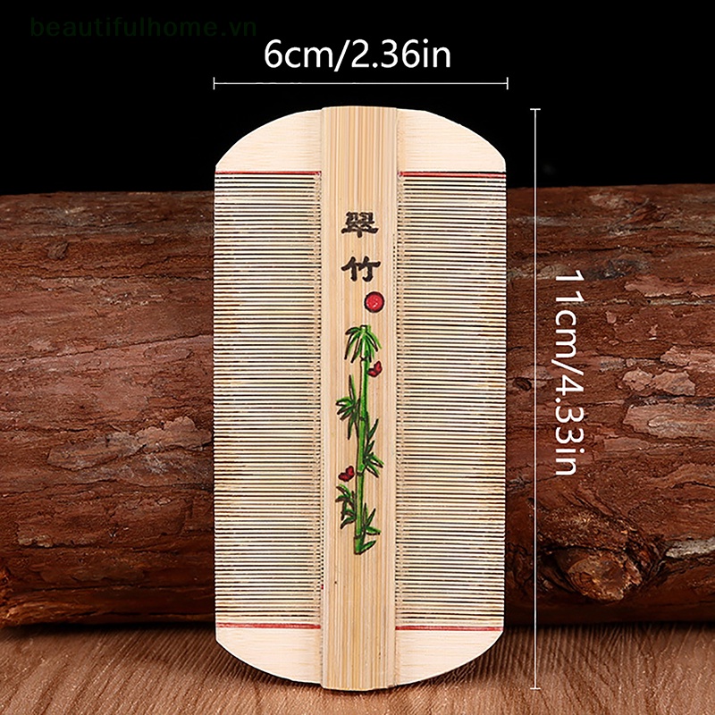 Lược Chải Tóc Handmade Bằng Tre Truyền Thống Trung Hoa Loại Bỏ Ngứa Chăm Sóc Tóc Sắc Đẹp