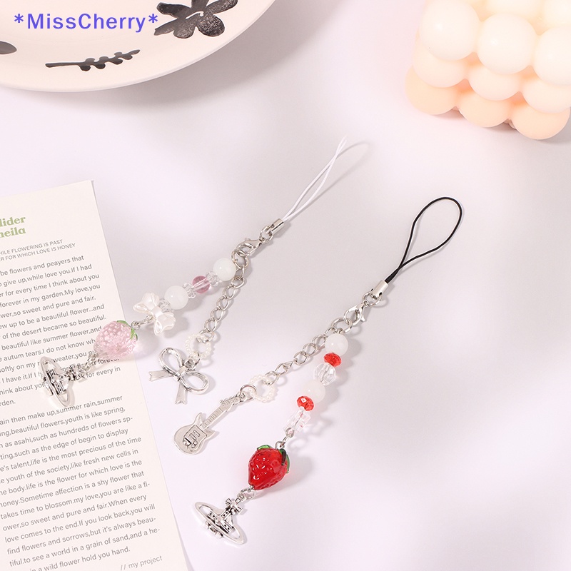 Dây Đeo Điện Thoại Y2K Họa Tiết Trái Dâu / Hành Tinh Dễ Thương Hợp Thời Trang Mới