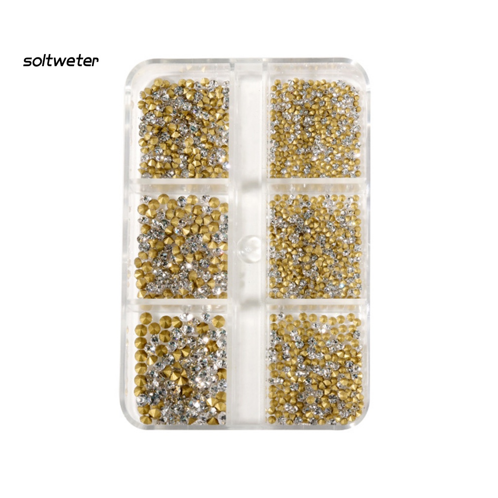 Bộ 1000 Hạt Đá Đính Trang Trí Móng Tay 3D Lấp Lánh Charms