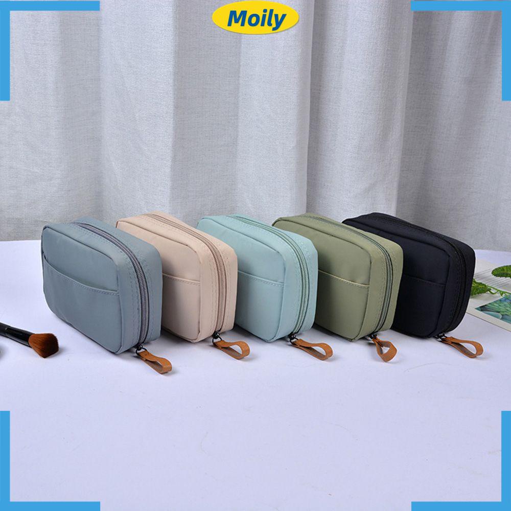 MOILYVN Túi Đựng Mỹ Phẩm Có Khóa Kéo Thiết Kế Đơn Giản Tiện Dụng Ốp