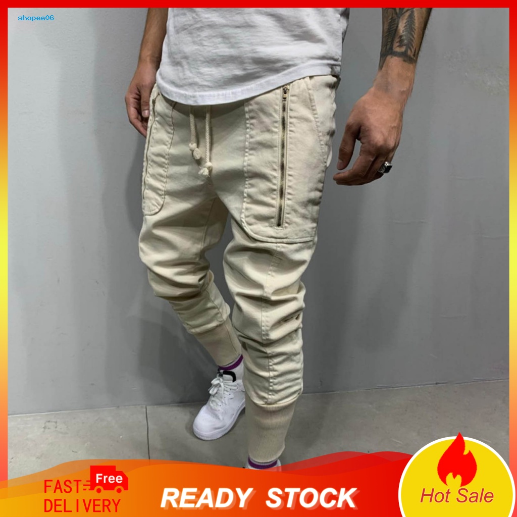 Quần Thể Thao Rút Dây Màu Trơn Thời Trang Cho Nam