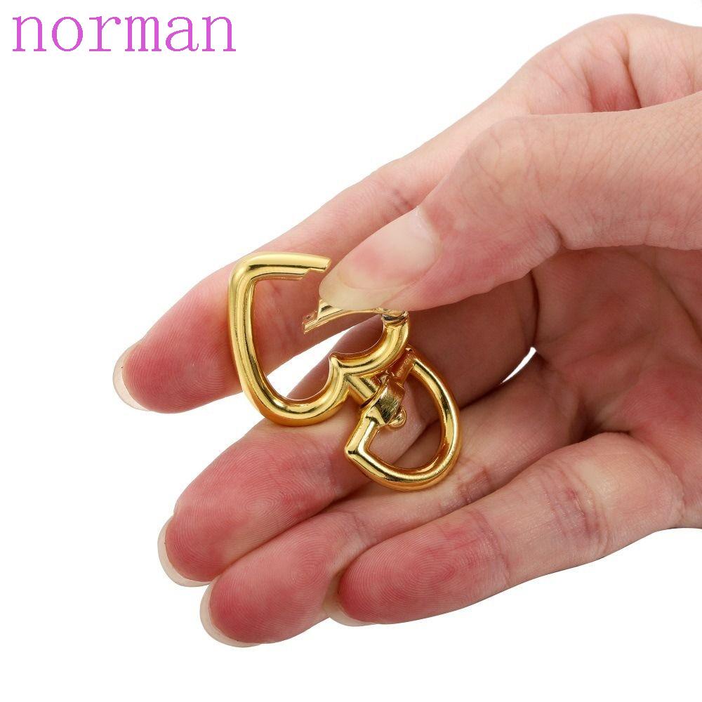 NORMAN Bộ 2 Khóa Lò Xo Hình Trái Tim Bằng Hợp Kim Kẽm Làm Trang Sức