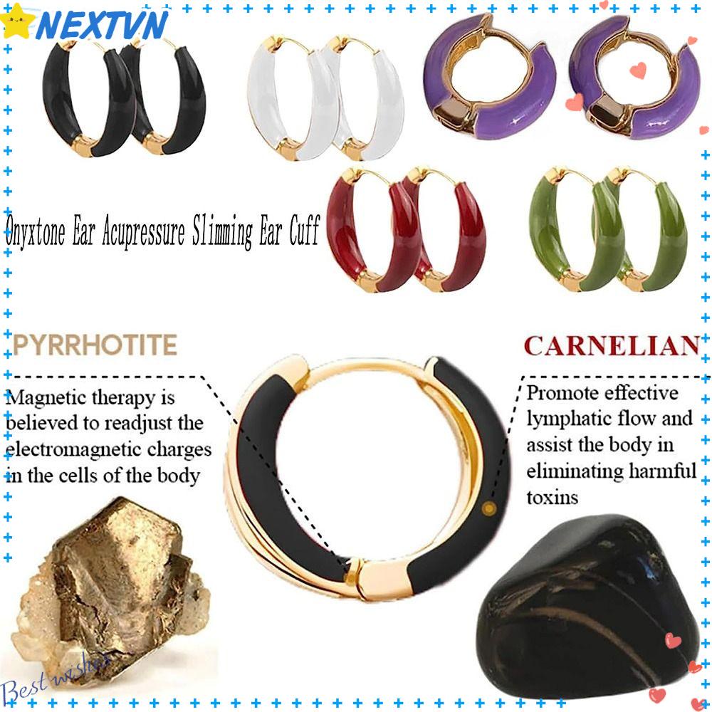 NEXTVN 2 Đôi Khuyên Kẹp Tai Bấm Huyệt Bằng Hợp Kim Thời Trang Cho Nữ