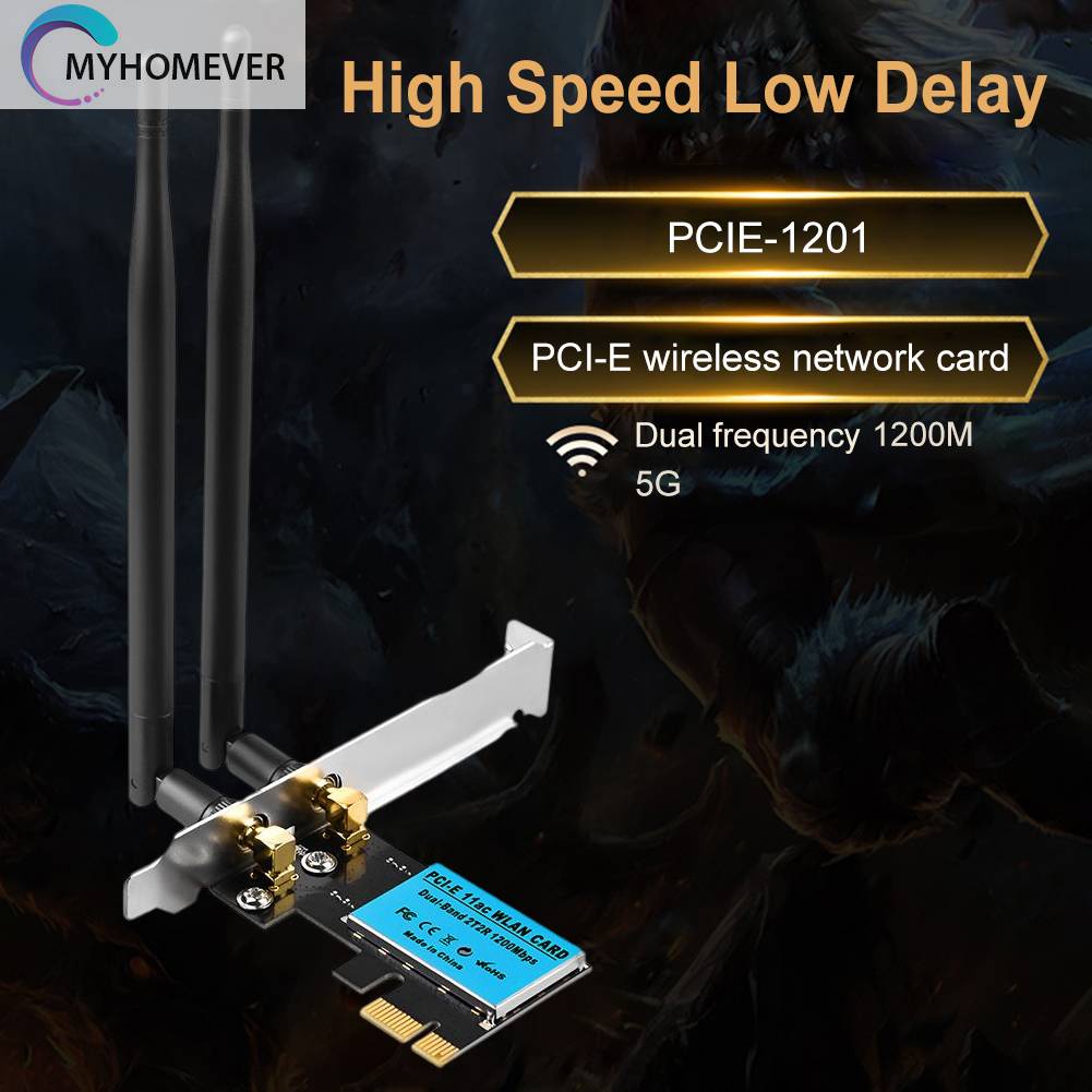 Thẻ Mạng WiFi Băng Tần Kép 2.4GHz / 5GHz Cho Máy Tính