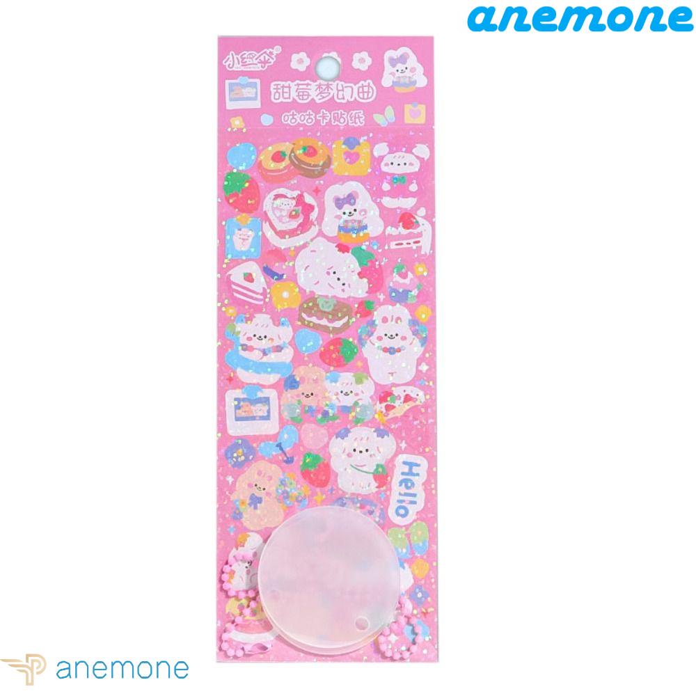 ANEMONE Goo Bộ Thẻ Nhãn Dán Trang Trí Túi Xách Bằng PVC Chống Nước