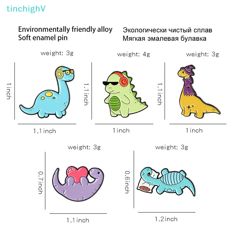 [TinchighV] Ghim Cài Áo Hình Khủng Long Hoạt Hình Dầu Thả Cổ Điển Cho Nam Và Nữ [Mới]
