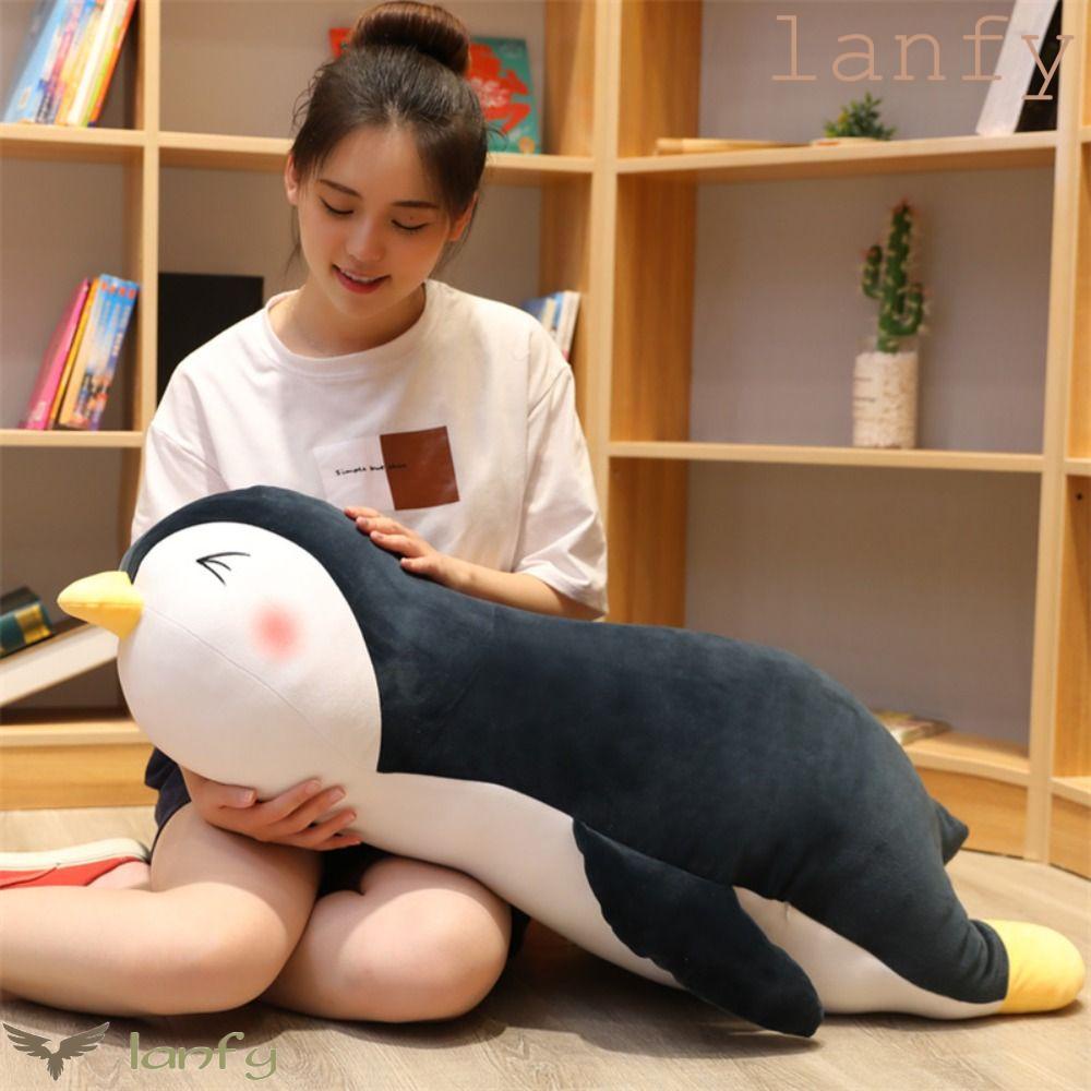 LANFY Đồ chơi nhồi bông Hình Chim Cánh Cụt Hoạt Hình Dễ Thương