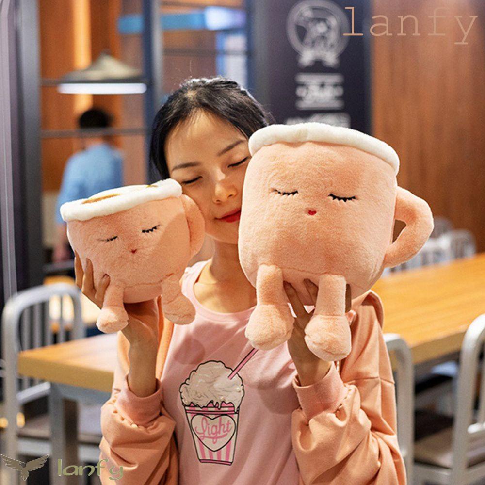 LANFY Ly Cà Phê Nhồi Bông Mềm Mại Dễ Thương Phong Cách Nhật Bản