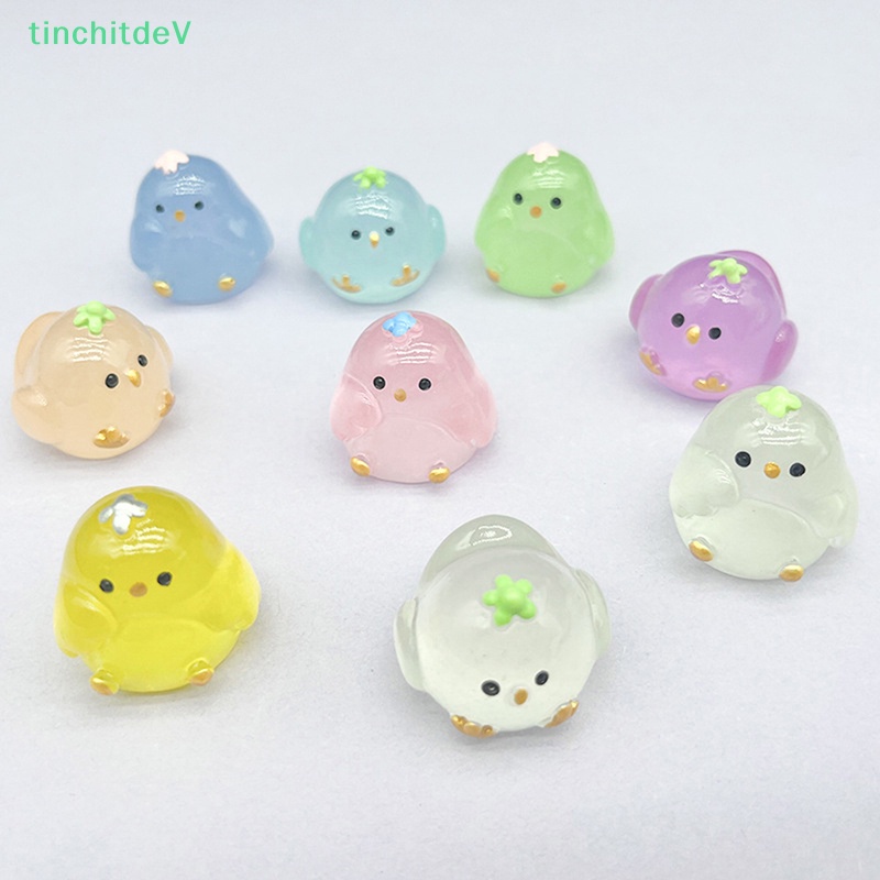 [TinchitdeV] Đồ Chơi Chú Gà Béo Mini Bằng Nhựa Resin Phát Quang Dễ Thương Thủ Công DIY