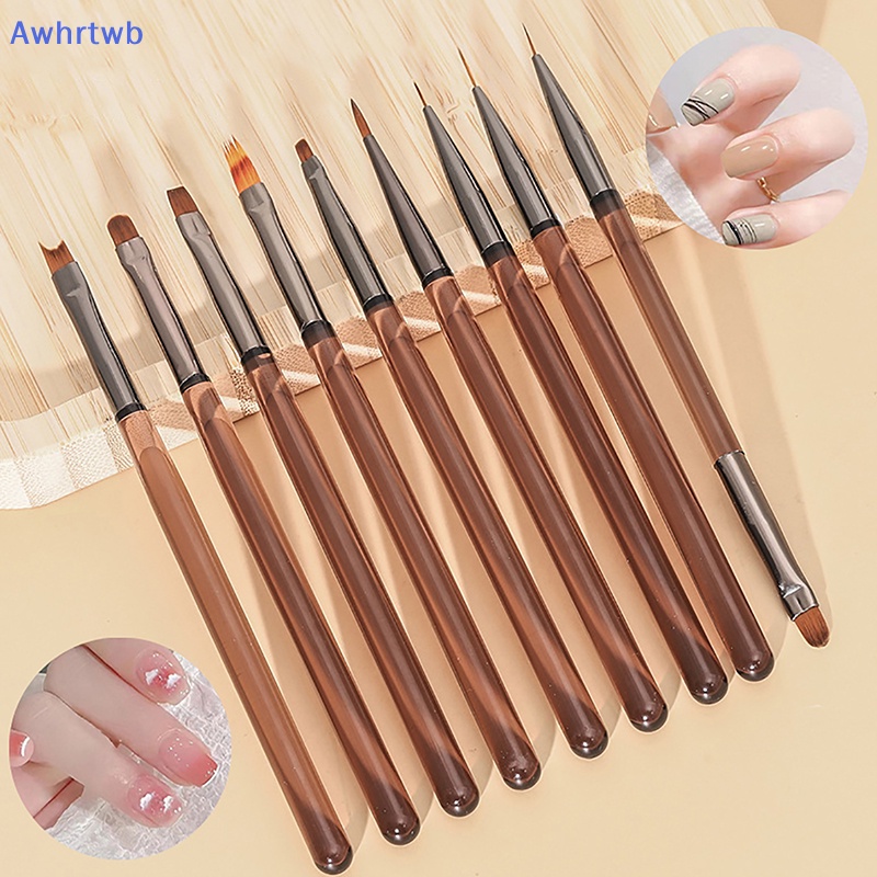 Cọ Sơn Móng Tay Acrylic UV Họa Tiết Kẻ Sọc Tiện Dụng DIY Mới