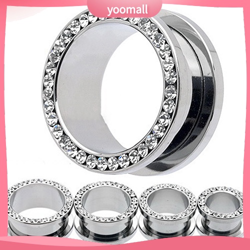 1 Đôi Khuyên Nong Tai Chất Liệu Thép Không Gỉ Đính Đá