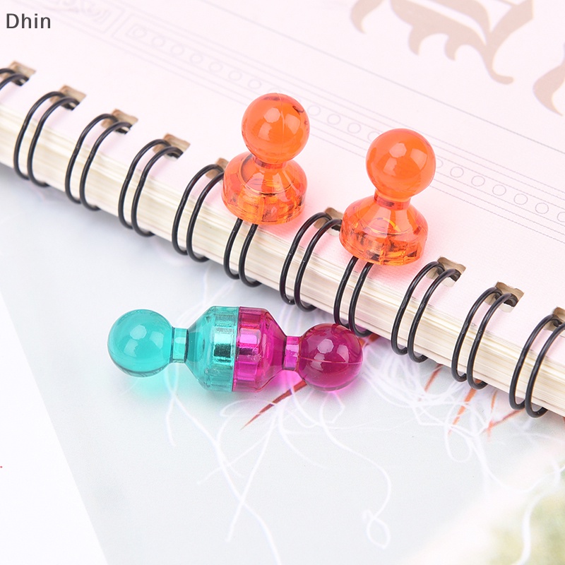 [Dhin] 14pcs strong neodymium noticeboard skittle men pin s fridge diy whiteboard COD