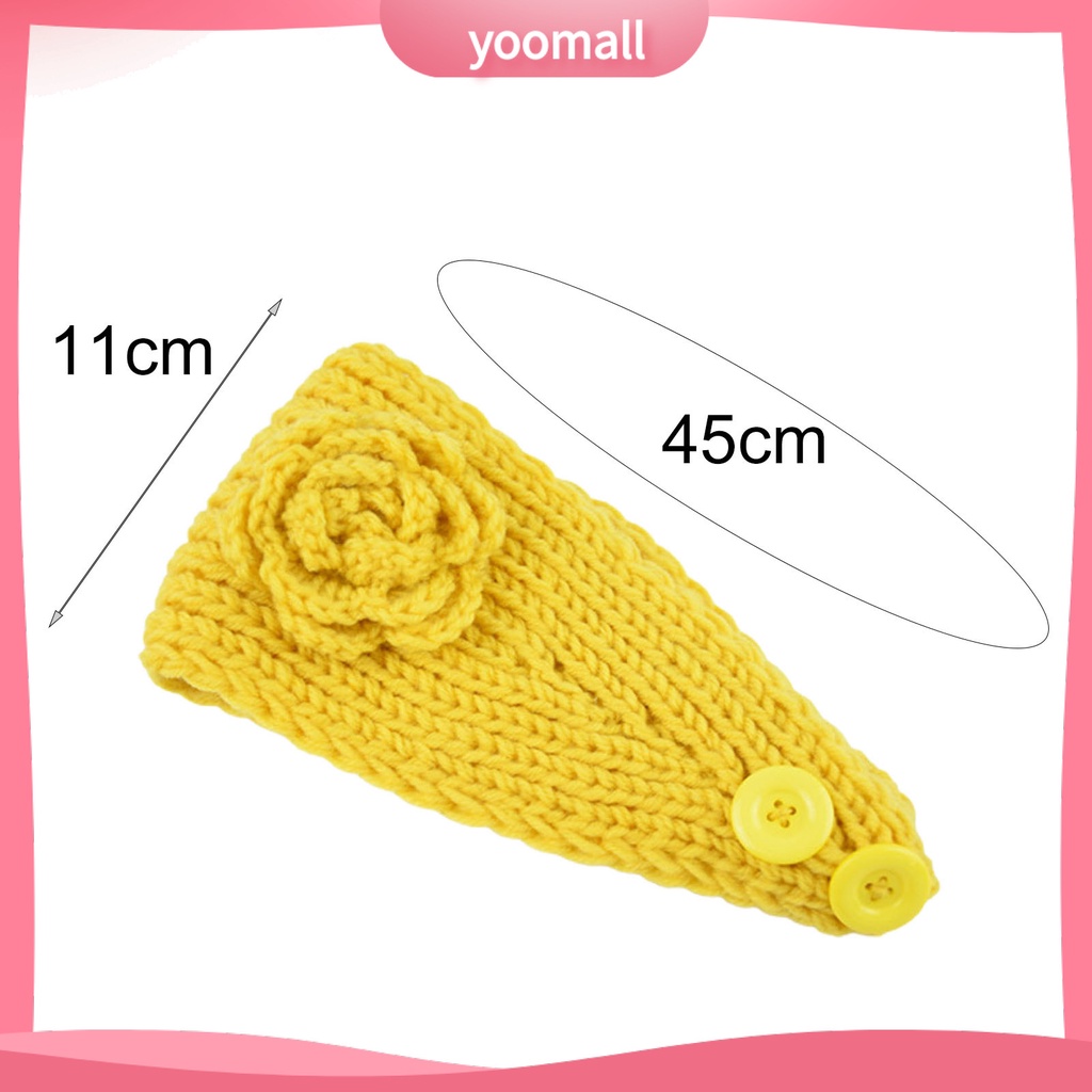 Băng Đô Dệt Kim Cài Nút Giữ Ấm Thoải Mái Cho Nữ