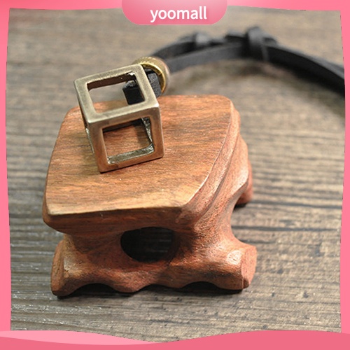 Vòng Cổ Choker Dây Da Mặt Khối Lập Phương Rỗng Phong Cách Punk Cổ Điển Cho Nam Và Nữ