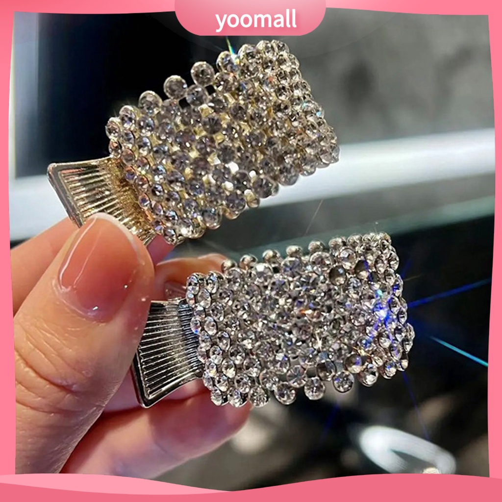 Kẹp Tóc Đính Đá Lấp Lánh Chống Trượt Dành Cho Nữ