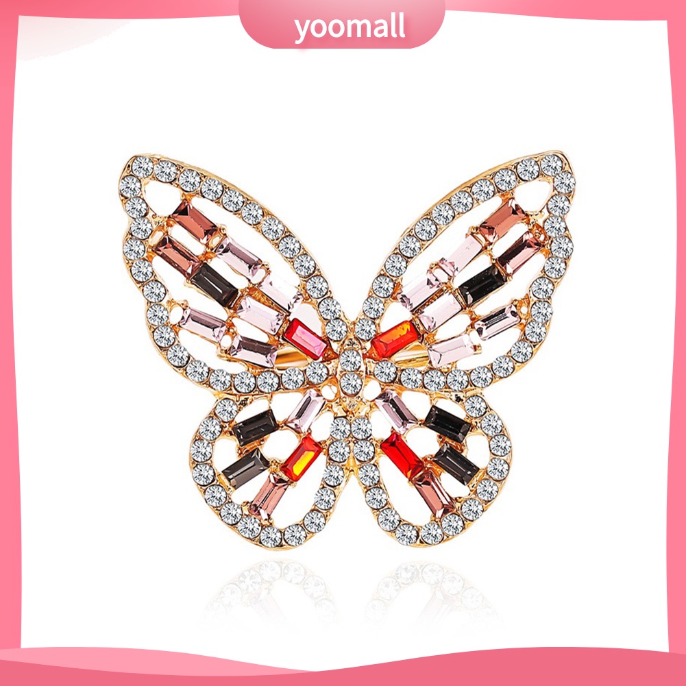 Nhẫn Mở Hình Bướm Đính Đá Zircon Sang Trọng Cho Nữ