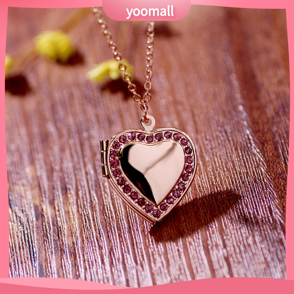 Vòng cổ Mặt Khung Ảnh Trái Tim Đính Đá Thời Trang Cho Nữ