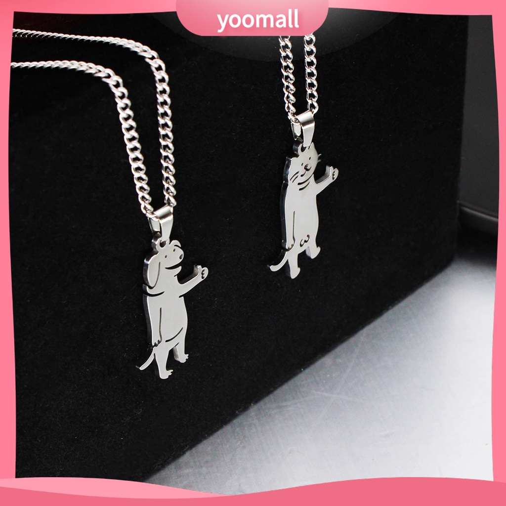 Vòng cổ Hip Hop Bằng Thép Không Gỉ Siêu Nhẹ Không Dị Ứng Có Khóa Tôm Hùm Thú Vị Cho Nữ