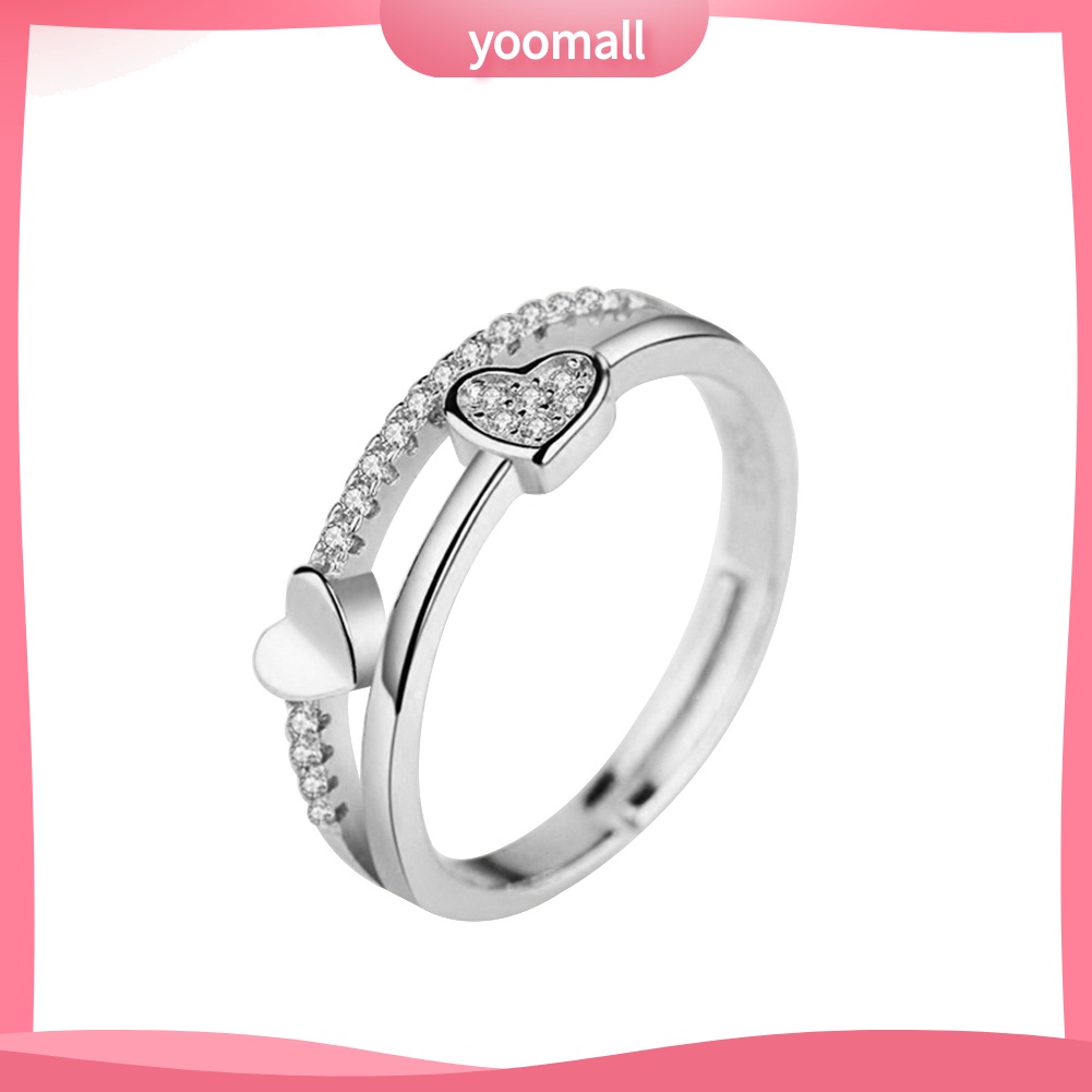 Nhẫn Hình Trái Tim Đính Đá Thời Trang Dành Cho Nữ