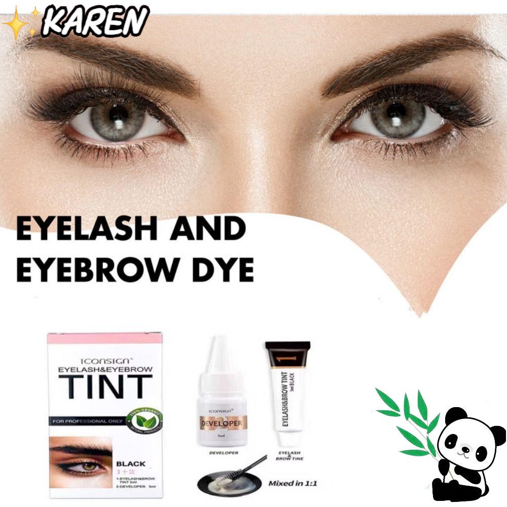 KAREN Kem Nhuộm Lông Mày 2 Trong 1 Nhanh Khô Chống Thấm Nước Lâu Trôi Thời Trang Cho Nữ