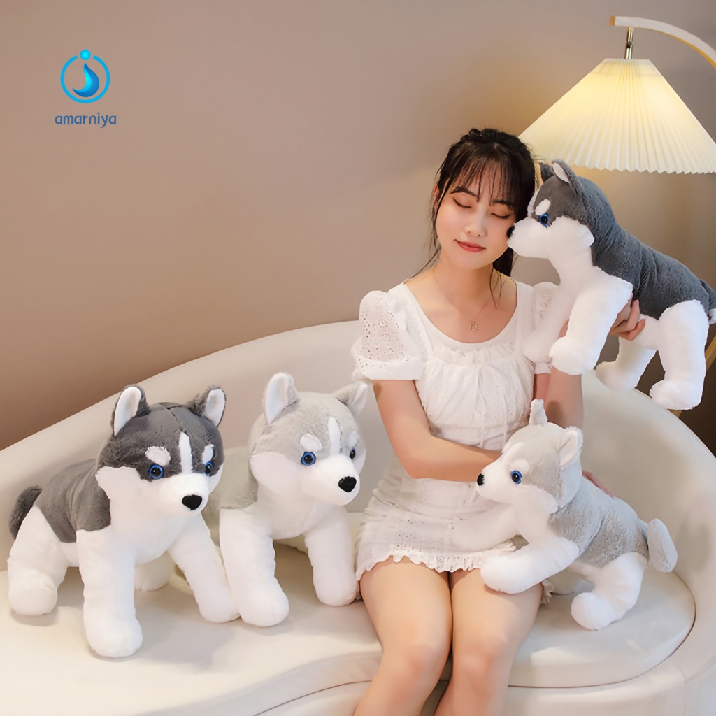 Đồ chơi nhồi bông Hình Chú Chó Mắt 3D Dễ Thương Cho Bé