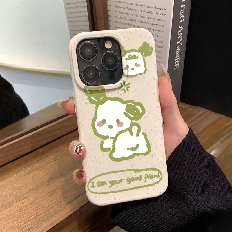 Ốp Điện Thoại Mềm Chống Sốc In Hình Chú Cún Đơn Giản Cho Iphone 7 8 plus 14pro 11max13iPhone12