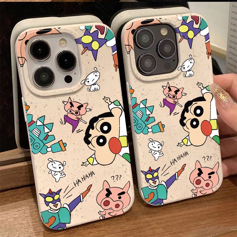Ốp Điện Thoại Mềm Chống Sốc In Hình Shin-Chan Đơn Giản Cho Iphone 11 max 13 8p 14Pro 127