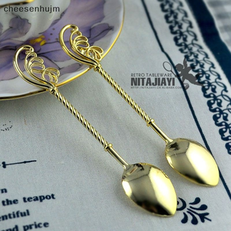 Muỗng Cà Phê Chạm Khắc Phong Cách Vintage Bằng Đồng