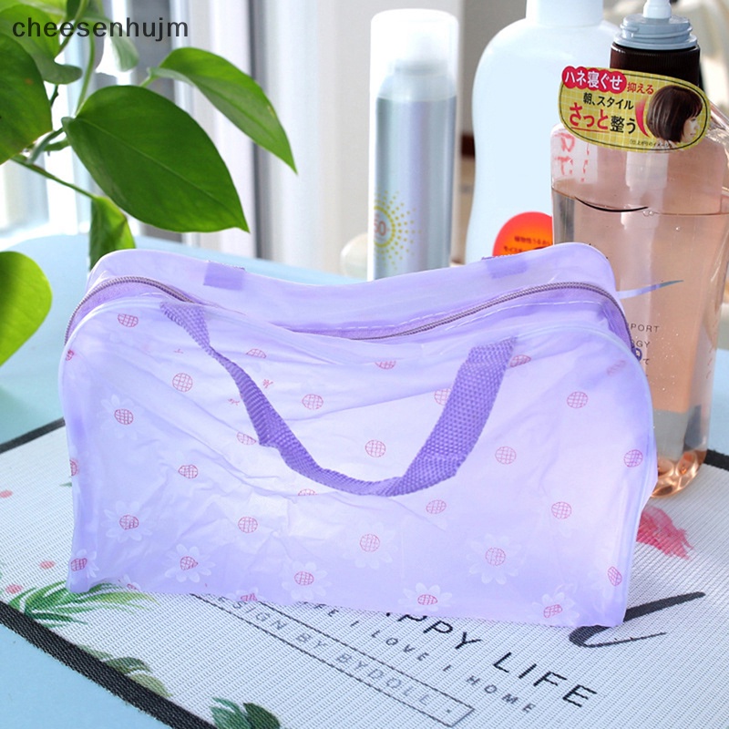 1 Túi Đựng Mỹ Phẩm Bằng PVC Trong Suốt Chống Nước Có Khóa Kéo Cho Nữ