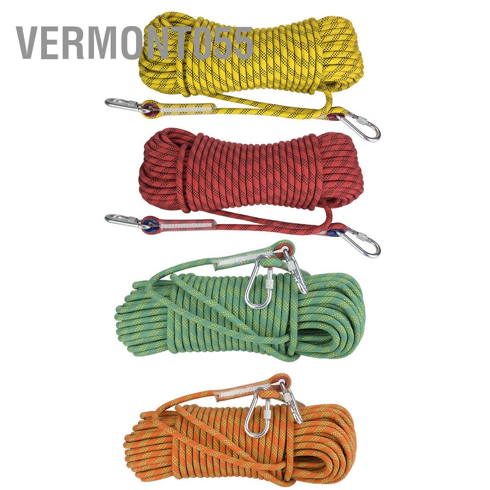 Vermont055 Dây thoát hiểm leo núi ngoài trời 30m Đường kính 12 mm sinh tồn an toàn