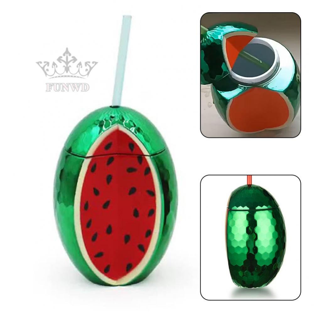 1 Ly Uống Cocktail Hình Trái Dưa Hấu Kèm Ống Hút