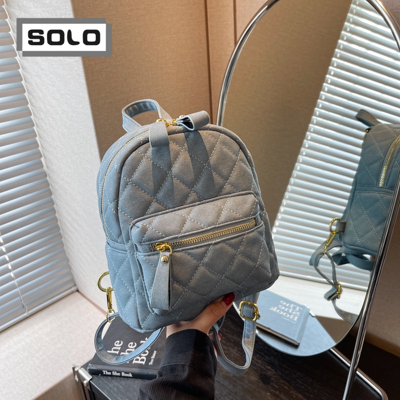 Solo Balo Nữ cặp đi học balo du lịch balo nữ da L91TFUF