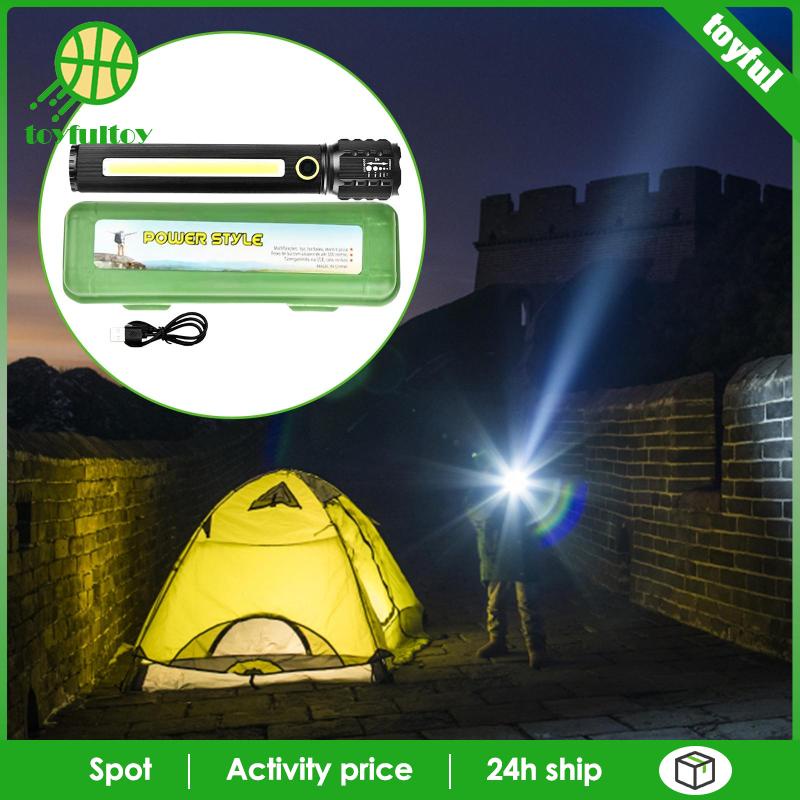 Đèn Pin LED USB Cầm Tay Siêu Sáng Bỏ Túi Tiện Dụng Cho Gara Xe Hơi / Sân Vườn