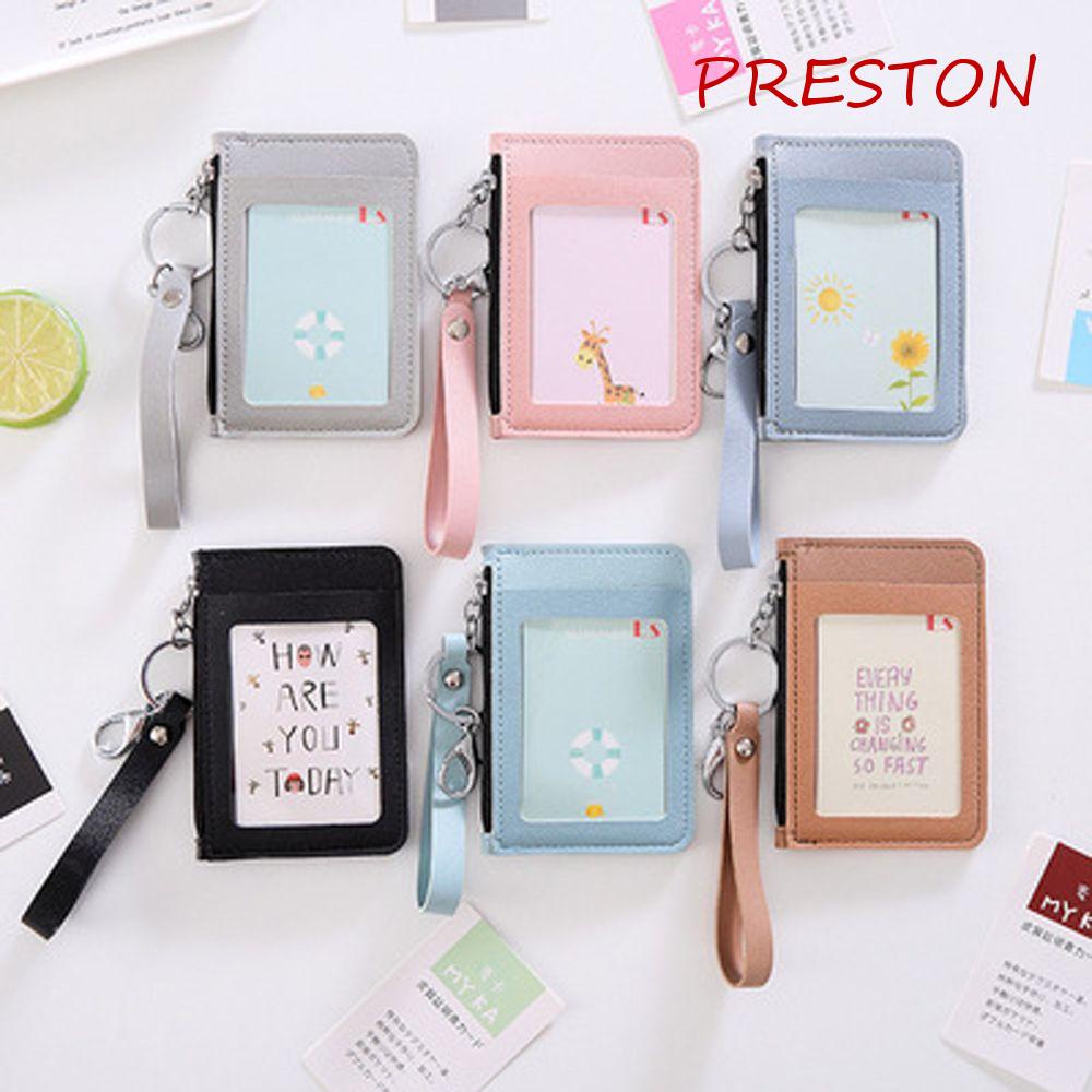 Ví Đựng Thẻ ID / Thẻ Ngân Hàng Hai Mặt Dạng Móc Khóa Nhỏ Gọn Tiện Lợi Dành Cho Nữ