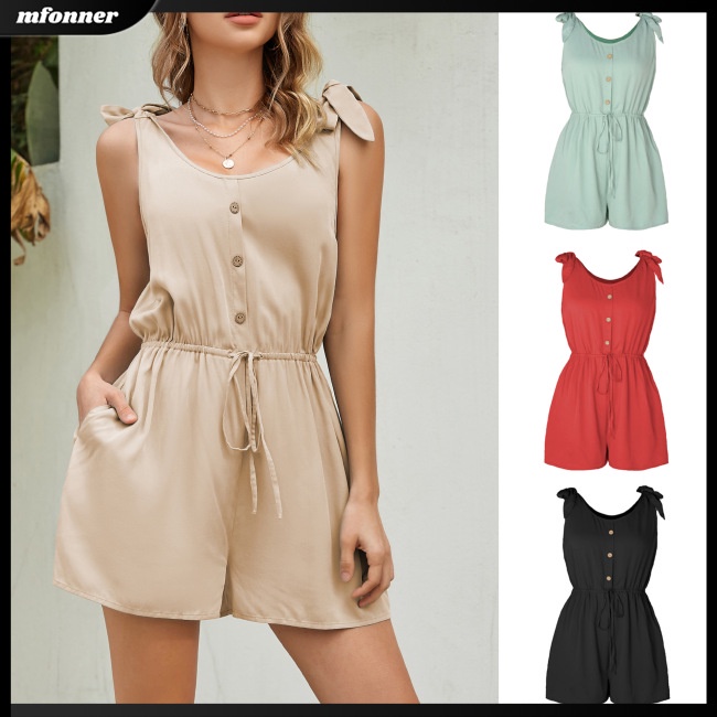 Áo liền quần Sát Nách Màu Sắc Thời Trang Mùa Hè Cho Nữ