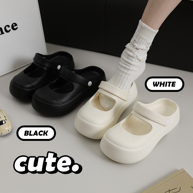 AYUER màu rắn mùa hè đế dày thoải mái mary jane dép thời trang ngoài trời AY43672