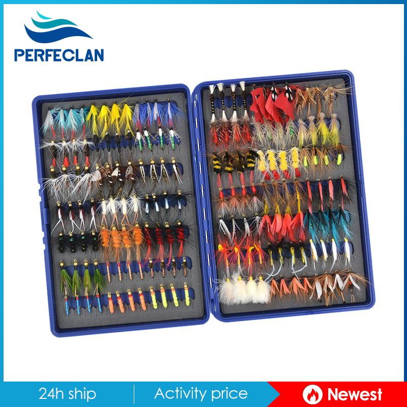 Mồi Câu Cá Giả Ruồi Nhiều Màu Sắc Kèm Hộp Đựng