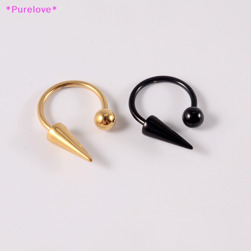 Khuyên Xỏ Mũi / Môi Bằng Thép Không Gỉ Phong Cách Gothic Thời Trang Mới