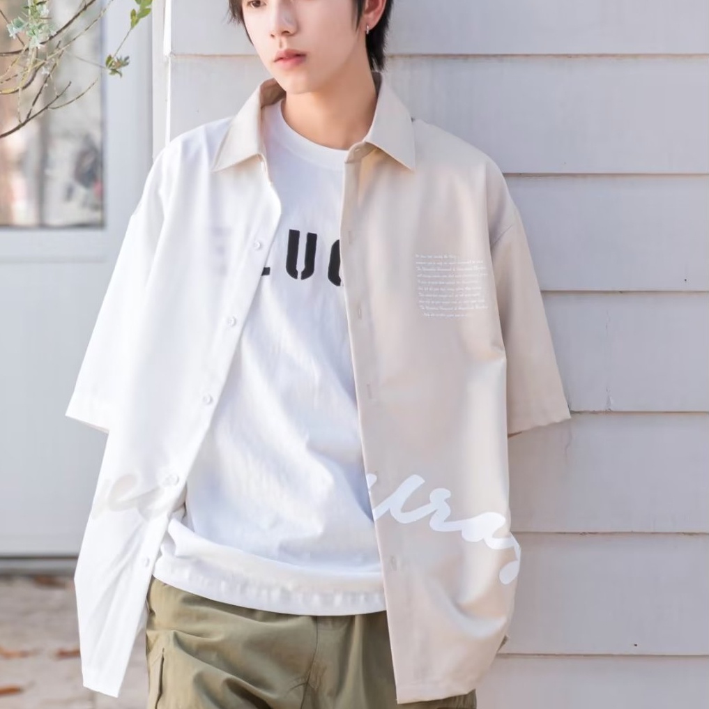 Áo Sơ Mi Nam Cổ Bẻ Phong Cách Hàn Quốc, Thiết Kế Màu Sắc Phong Cách Cổ Điển, Rộng Rãi, Chất Lượng Cao, Áo Sơ Mi Mới Cho Mùa Hè