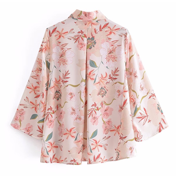 Áo Sơ Mi Zara Tay Dài Dáng Rộng Cài Khuy In Họa Tiết Phong Cách Cổ Điển Thời Trang Mùa Hè Cho Nữ 23