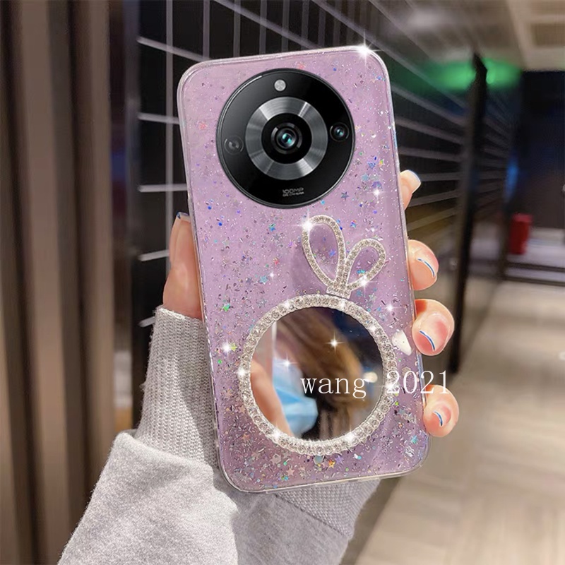 Ốp Điện Thoại Mềm Có Gương Trang Điểm Hình Vương Miện Cho Realme11 Pro Realme 11 Pro + Plus 5G 2023 Realme 11 Pro 5G