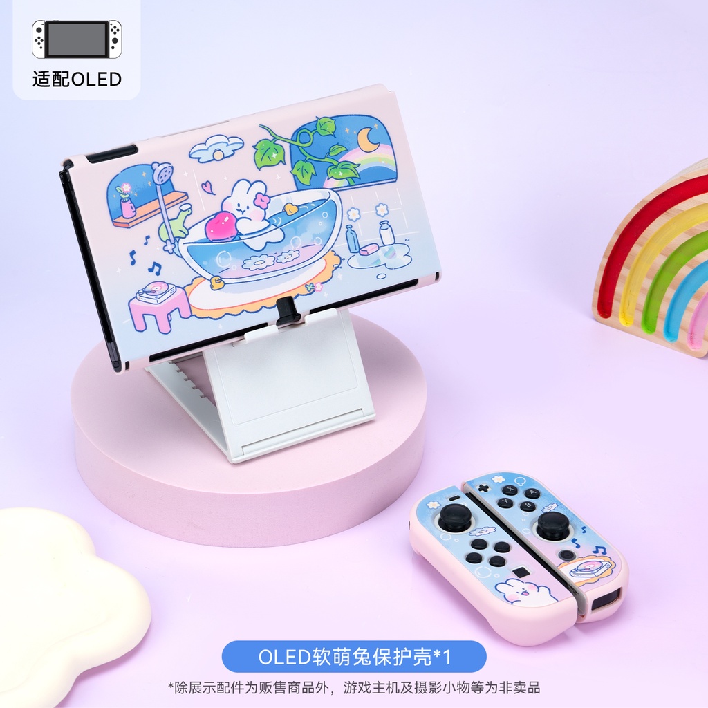 Ốp Cứng Bảo Vệ Máy Chơi Game Nintendo Switch Và Switch OLED Hình Thỏ Đáng Yêu