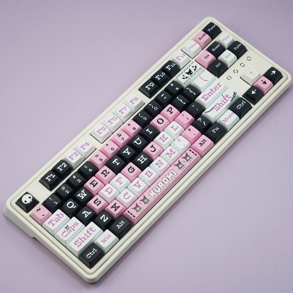 Nắp Phím Bấm 127 Phím Cách Nhiệt PBT Dễ Thương Dành Cho Nữ