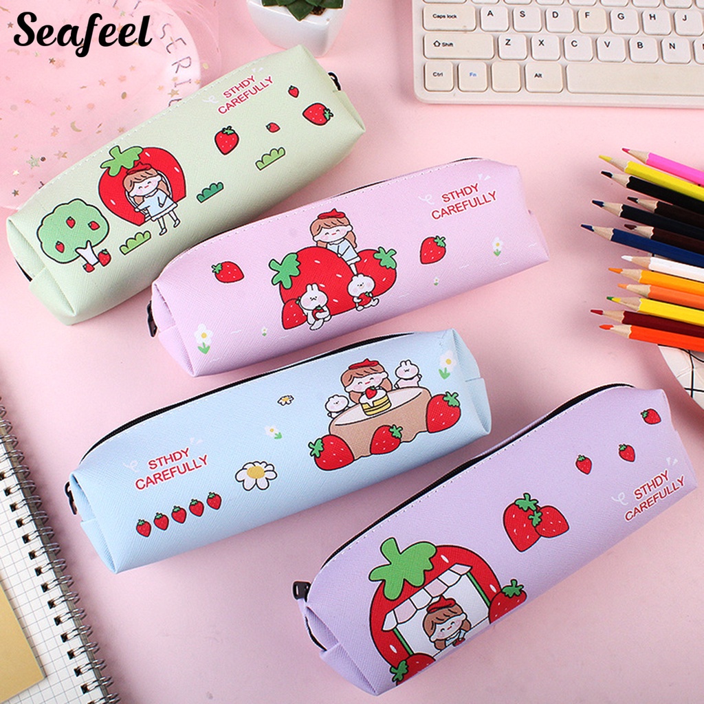 Túi Đựng Bút Bằng Vải Chống Nước Sức Chứa Lớn Trang Trí Đa Ứng Dụng