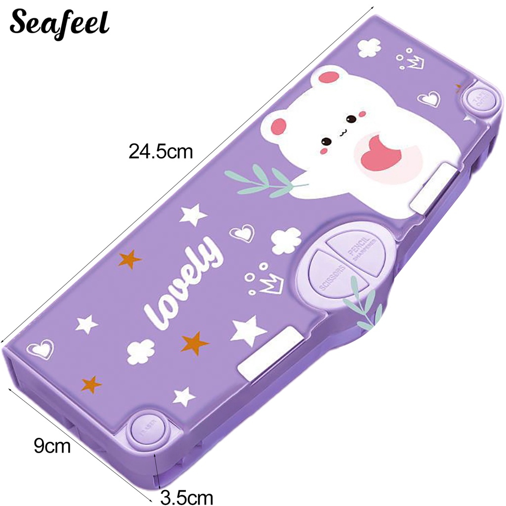 Cục Tẩy Bút Chì Hai Lớp Dạng Nhấn Họa Tiết Hoạt Hình Dành Cho Học Sinh