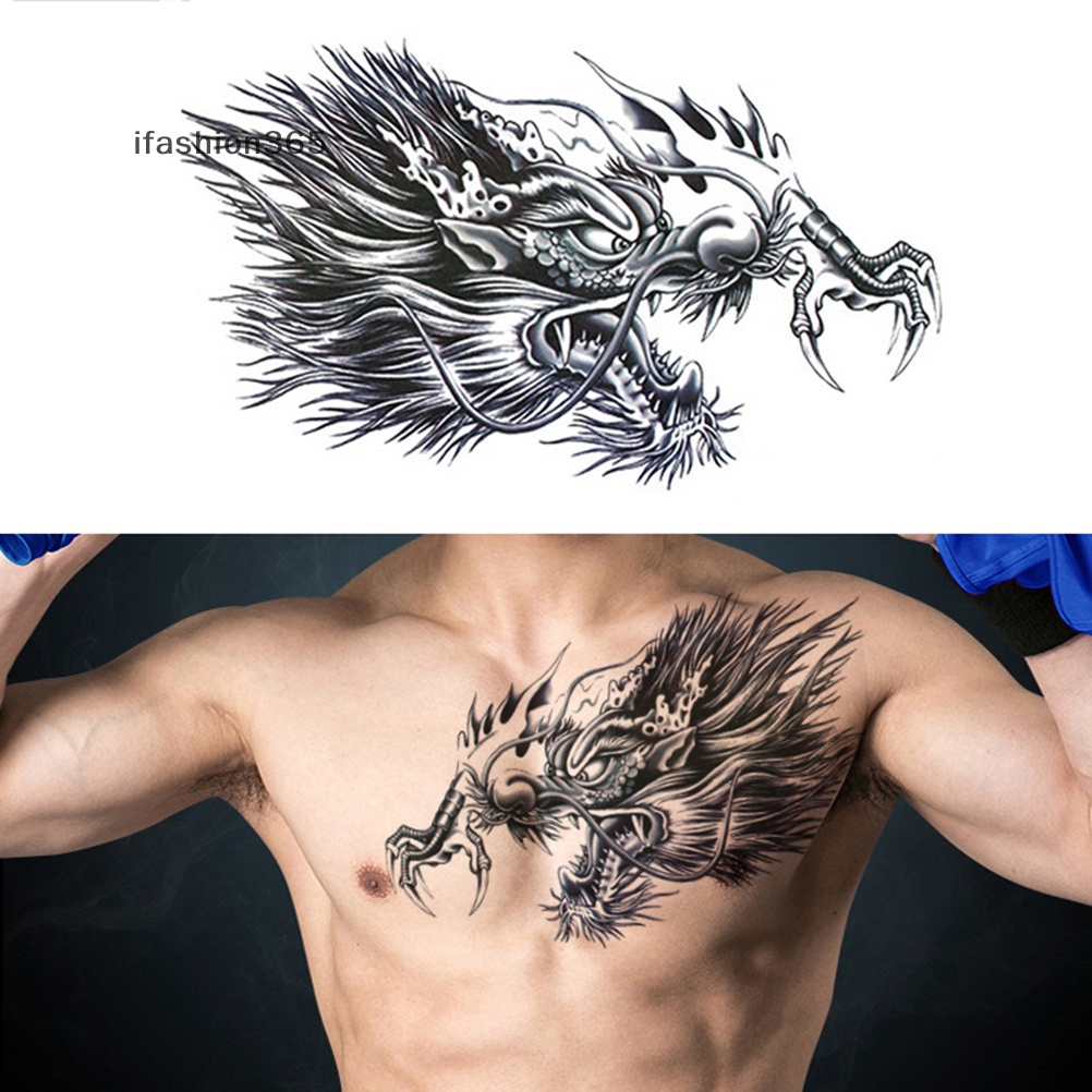 Miếng Dán Hình Xăm Tạm Thời Cỡ Lớn Chống Thấm Nước Thời Trang ifashion365