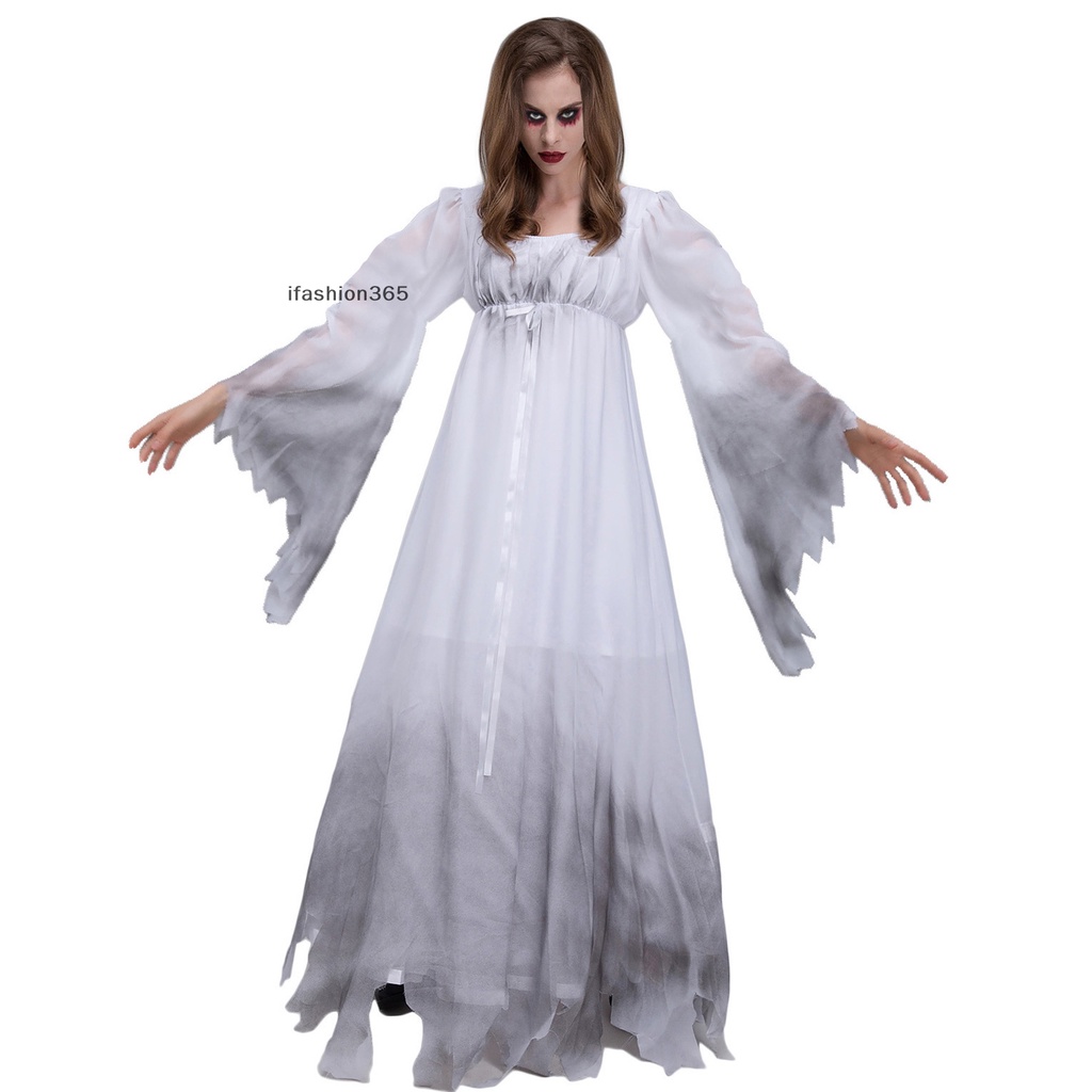 Bộ Đồ Hóa Trang Cô Dâu Ma Zombie Ma Cà Rồng Ngày Halloween ifashion365 Vn