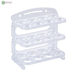 ⭐24H SHIPING ⭐Folding Egg Holder Storage Box for Refrigerator Egg Tray Fridge Organizer New