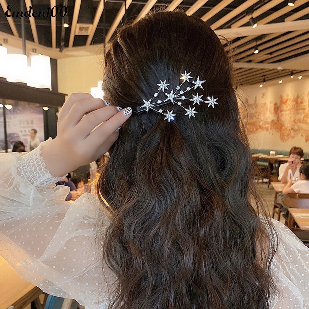 Kẹp Tóc Hình Ngôi Sao Đính Đá Thời Trang Cho Nữ