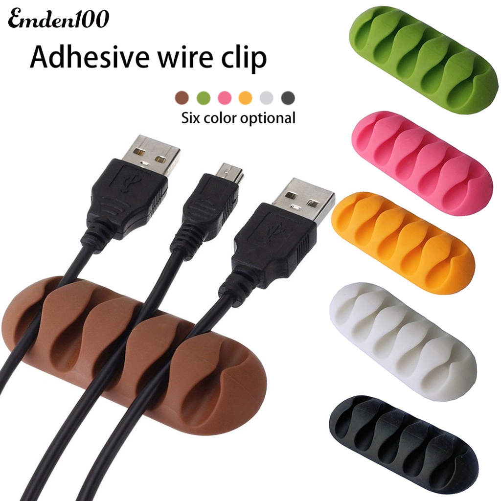 Giá Đỡ Dây Cáp Tự Dính 5 Ngăn Tiện Lợi